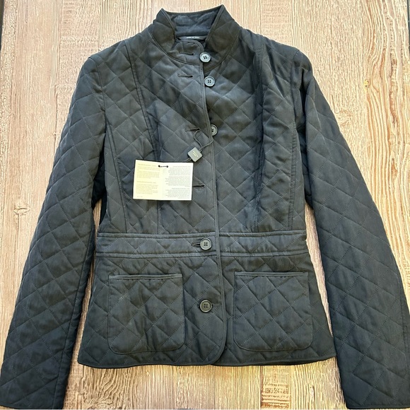 Max Mara Weekend Quilted Black Jacket Size 2 - Picture 3 of 5